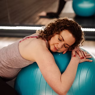 Katie, our pregnancy yoga teacher
